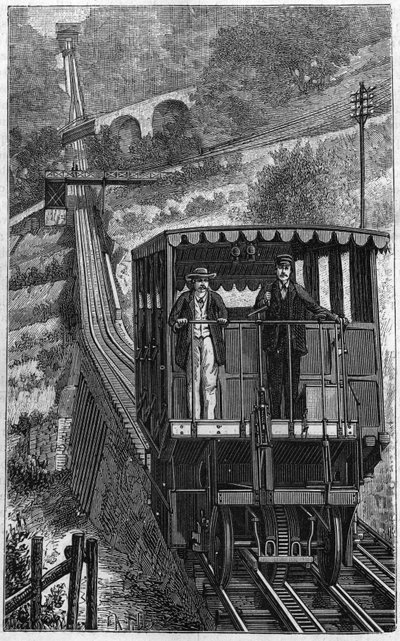 テリトグリオンの鉄道1884年、スイスのグライオン線。 作： Unknown artist