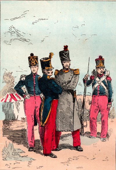 1830年から1848年までのルイ・フィリップ治世下のフランス軍 - ライン - 「Histoire de dix ans: 1830-1840」に掲載された1882年のエングレーヴィング ルイ＝ブラン（1811-1882) 作： Unknown artist