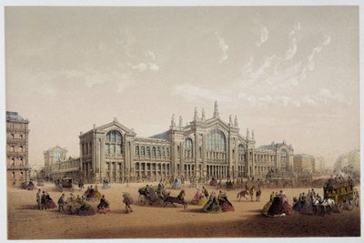 北駅（Gare du Nord） - lith.19世紀。 作： Unknown artist