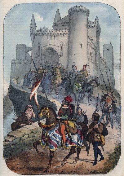 11世紀末、ロンバルディア人が第1回十字軍に出発。 作： Unknown artist