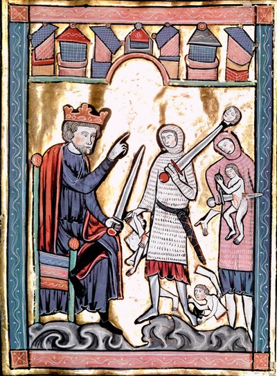 無辜の民の虐殺」ミニチュア 「Liber Psalmorum Cum Calendario」または「Psaltier à l