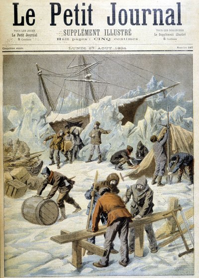 ウェルマンの極地遠征。氷上のキャンプ、"The Petity Journal", 27/08/1894 作： Unknown artist