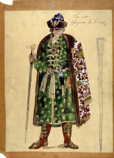 アレクサンダー・ボロディン（1833〜1887）のオペラ「イーゴリ公」の王様のキャラクター。 作： Unknown artist