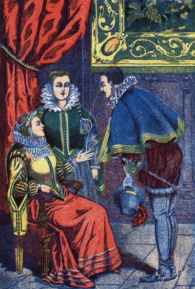 踊っているところ。フランスの作家シャルル・ペロー（1628-1703）の物語「シンデレラ」の匿名イラスト。イメージ：Marcel Vagne、Jarville Nancy、年代不詳（19世紀後半）。 作： Unknown artist