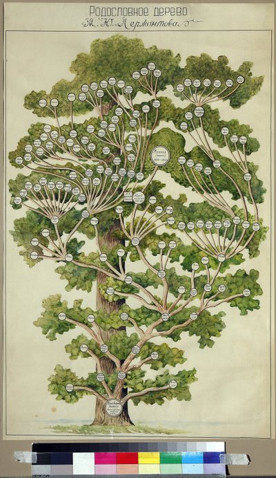 ミハイル・レールモントフ（1814-1841）の家系図 作： Unknown Artist