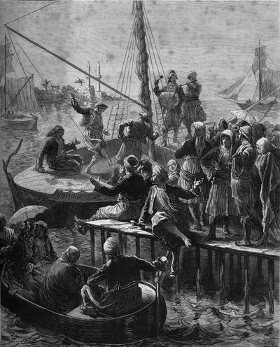 1878年、キプロス島のラルナカで開催されたヴィーナスの祭り。 作： Unknown artist