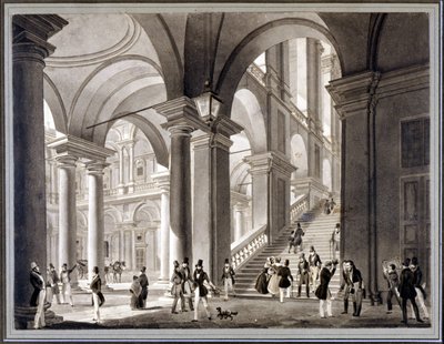 ブレラの大階段。1820年頃、ジョヴァンニ・ミリアラによるアクアチント。 作： Unknown artist