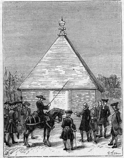 18世紀のエクアドルの度量衡：1736年にLa Condamineが建設したペルーのCarabourouのピラミッド。1891年2月28日の「La Nature: revue des sciences et de leurs applications aux arts et a l