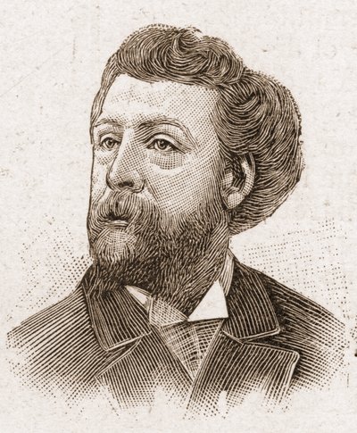 1895年のアカデミー・フランセーズのメンバー：フランスの詩人・劇作家のエドゥアール・パイロン（1834-1899）の肖像。 作： Unknown artist