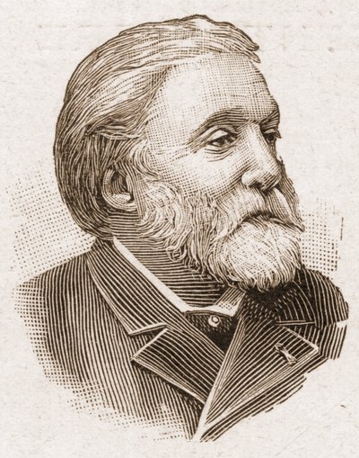 1895年のアカデミー・フランセーズのメンバー：フランスの劇作家・詩人のエティエンヌ・シャルル・アンリ（ボルニエ子爵）（1825-1901）の肖像。 作： Unknown artist