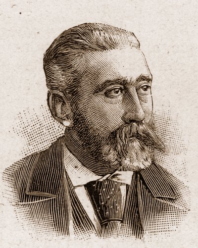 1895年のアカデミー・フランセーズのメンバー：フランスの詩人、ホセ・マリア（Jose-Maria）・デ・ヘレディア（1842-1905）の肖像。 作： Unknown artist