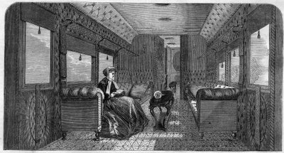 プリンセス・オブ・ウェールズ陛下の列車旅行のための新しい車。"The Illustrous Universe "に掲載された版画 作： Unknown artist