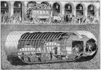 1895年のリボリの通りの下の道路の貫通部。 作： Unknown artist