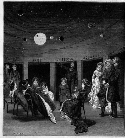 イタリアの天文学者、N.ペリーニの惑星。1880年6月12日付の「La Nature: revue des sciences et de leurs applications aux arts et a l