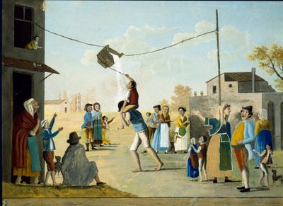 ナポリで人気のバケツ遊び 匿名画19世紀 ナポリ国立サンマルティーノ美術館 作： Unknown artist