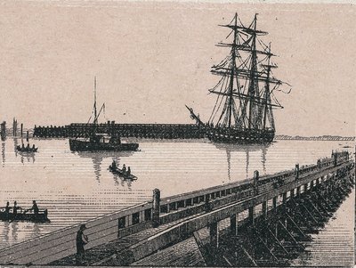 世界図説168景」のカレーの街の港 未発表（19世紀後半 作： Unknown artist