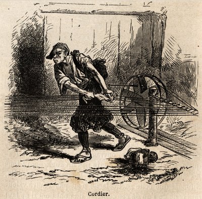縄師。1863年から1864年にかけての日本への航海を説明するためのエングレーヴィング。スイス連邦の大臣アイム・アンベールが、エドゥアール・シャルトンの指揮のもとに出版された「Le tour du monde, nouveau journal des voyages」に掲載されたもの。 作： Unknown artist