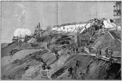 1887年、パリのモンマルトルの南側支持部。 作： Unknown artist