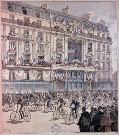 パリ・ブレスト間のレース開始 - 1891年9月12日付 "Petity journal "より 作： Unknown artist