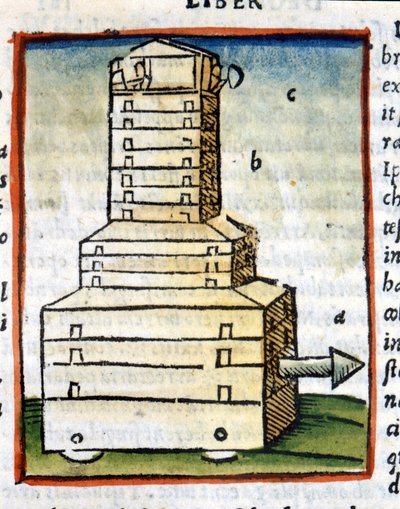 カメ、水槽...1630年のVitruva作「De architectura」より 作： Unknown artist