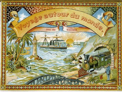 列車、灯台、船、カバーゲーム「Journey around the world」、n.d. 19日。 作： Unknown artist