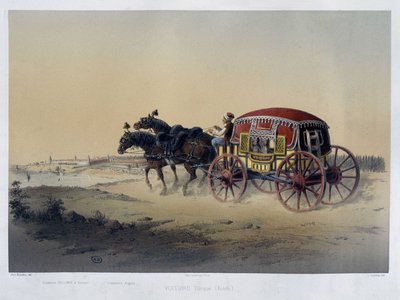 トルコ製馬車 - 19世紀、A.D. 作： Unknown artist