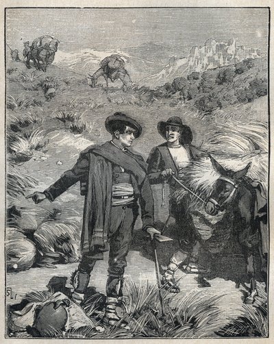 1838年、スペインのシエラ・アルマグラーラの2人の農民がハローゾ銀鉱床を発見した。Adolphe BITARDの "Les arts et metiers illustres "に掲載された1885年の図版。 作： Unknown artist