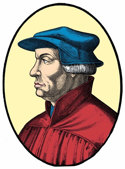 Ulrich or Huldrych Zwingli (1484-1531)スイスの宗教改革者。 作： Unknown artist