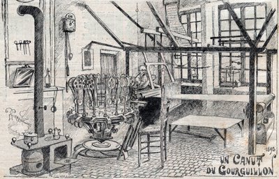 1893年のグルギヨン(リヨン)の犬の鳴き声-1895年の「栄光の時代」に掲載された版画 作： Unknown artist