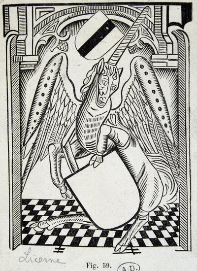 ユニコーン-15世紀の版画 作： Unknown artist