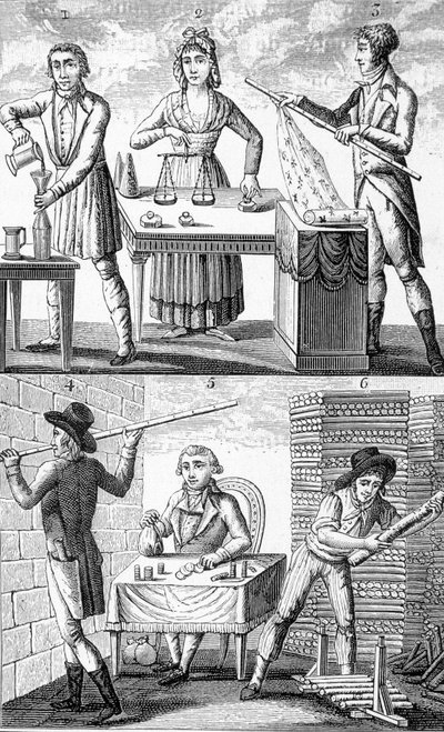 1795年に新しい度量衡を使用。 作： Unknown artist