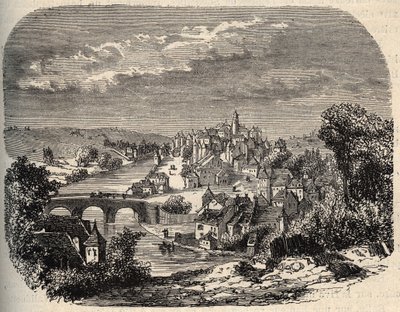 フランス、コレーズ地方のウゼルシュ - 「PATRIE」の刻印 - DESCRIPTION PECTUREQUIREQUE DE LA FRANCE EN 6 VOLUES BY LUCIEN HUARD - 19世紀末 作： Unknown artist