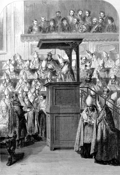 バチカン公会議 I. 信仰の憲法を宣言する公会議の秘書1870 作： Unknown artist