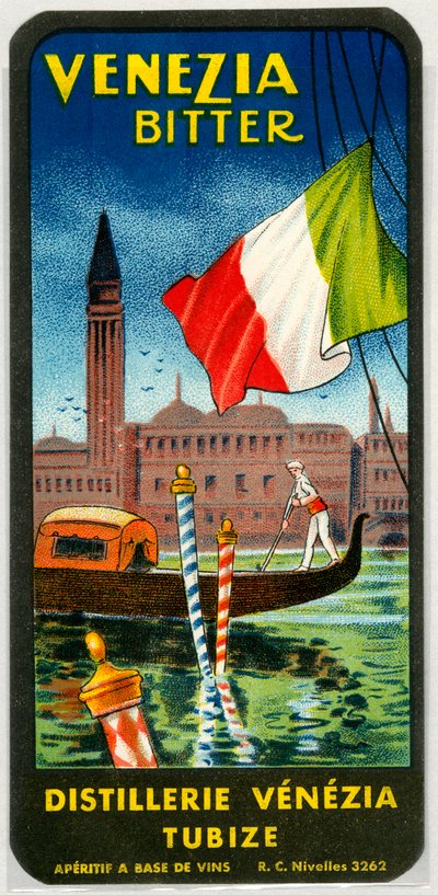 Veneziaのビターアルコールの広告（クロモリトグラフィー 19世紀後半 作： Unknown artist