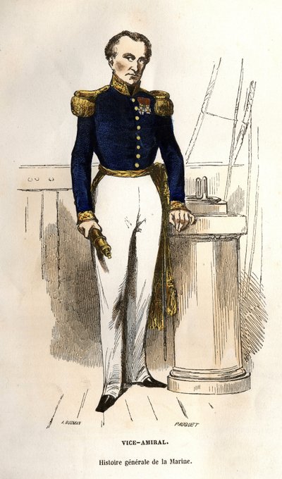 Van Tenac著「General History of Navy」では副提督。 作： Unknown artist