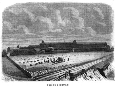 1858年、パリ近郊のビシェットルの風景。 作： Unknown artist