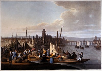 ドイツのフランクフルト・オン・ザ・マインの風景。19世紀。 作： Unknown artist