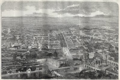 1858年のベルリン（ベルリノ）の街の風景。 作： Unknown artist