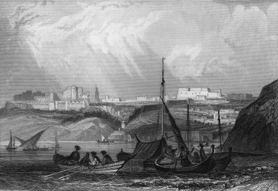1830年にフランス軍がアルジェに次いで2番目に占領したオラン港の風景（Leon Galibert著「L
