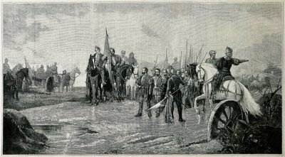 カスティーリャの共同体の戦争：Billalarの戦い。王党軍が共同体に勝利した（1521年4月23日）。エングレービング、スペイン 16世紀 作： Unknown artist