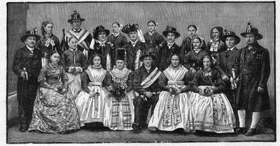 ヴェンデスの結婚パーティー（Wends） - 彫刻 1897年 - ヴェンデス（東ドイツに住むスラブ系の人々）。 作： Unknown artist