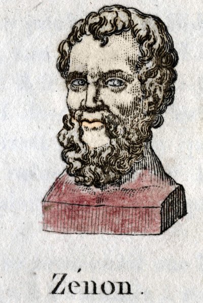 ゼノン・デ・シオン（前335年～前264年）、ギリシャの哲学者。1822年の彫刻。 作： Unknown artist