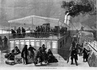 ヘンリー・ベッセマー（1813-1898）が考案した船酔い防止用のボート。 作： Unknown artist