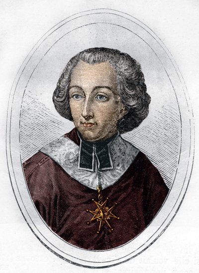 portrait Etienne de Loménie de Brienne (1727-1794), フランスの司祭・政治家。1866年のエングレーヴィング。 作： Unknown artist