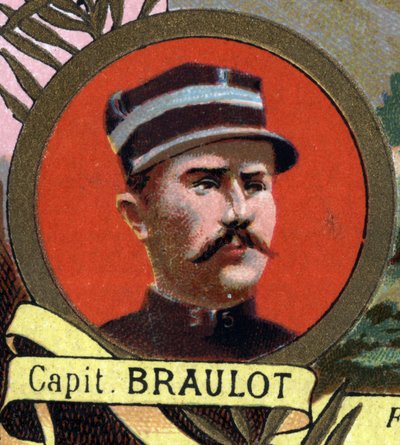 1897年にスーダンのボンナで戦死した海軍歩兵大尉BRAULOTの肖像画。 作： Unknown artist