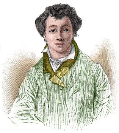 ドイツの詩人・ジャーナリスト、クリスチャン・ヨハン・ハインリッヒ・ハイネ（1797-1856）の肖像画。 作： Unknown artist