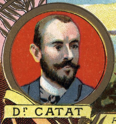 19世紀に活躍したフランスの探検家、ルイ・カタット博士の肖像画。 作： Unknown artist