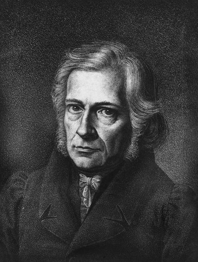 Friedrich Daniel Ernst Schleiermacher（フリードリヒ・ダニエル・エルンスト・シュライエルマッハー）の肖像。ドイツの哲学者、神学者(ブレスラウで生まれる 作： Unknown artist