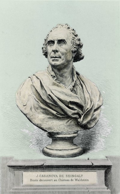 イタリアの冒険家・作家であるGiovanni Giacomo Casanova（1725-1798）の肖像画。 作： Unknown artist