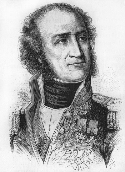 Guillaume Bruneの肖像。フランスの元帥（1763年～1815年）。 作： Unknown artist